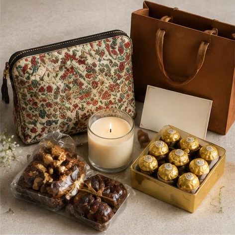 Pouch of Joy — Petite Gifts gift hamper illustration