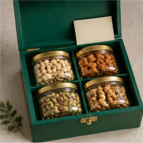 Quartet of Nuts — Signature Hampers gift hamper illustration