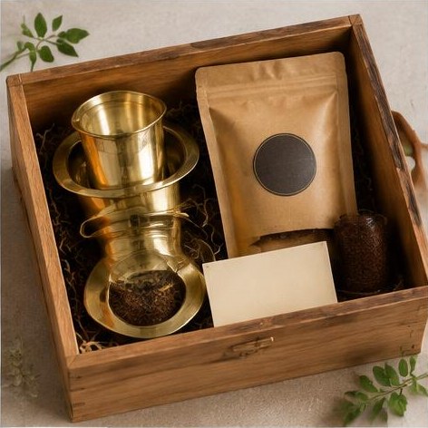 Filter Coffee Ritual — Signature Hampers gift hamper illustration