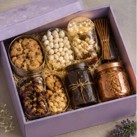 Lotus Bloom Box — Signature Hampers gift hamper illustration